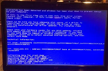 HP blue screen error repair