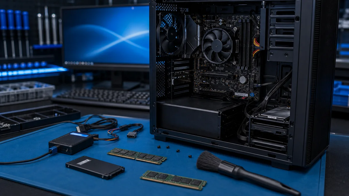 Slow computer diagnostics on a repair bench