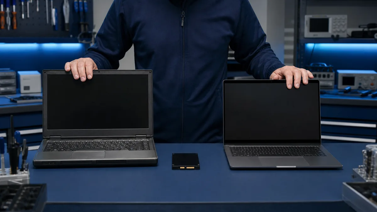 comparing an SSD upgrade and replacement laptop