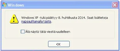 Windows XP end of support